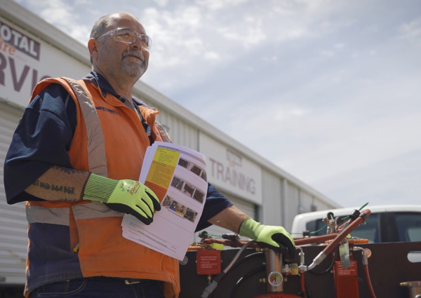 Total Fire Solutions team member training at the Mt Thorley facility.